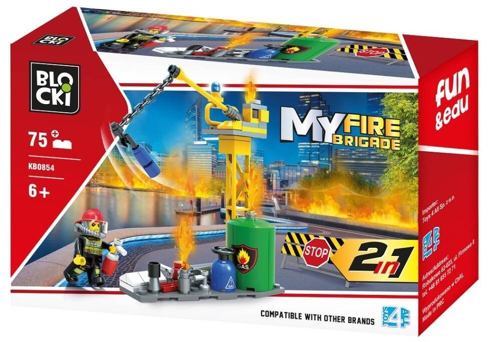 BLOCKI MYFIREBRIGADE 2 W 1 ZESTAW KLOCKÓW DO STRAŻY POŻARNEJ 4 MAŁE ZESTAWY
