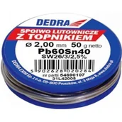 Akcesoria do lutowania - Dedra Lut z topnikiem 2mm 31L42005 Dom001065 - miniaturka - grafika 1