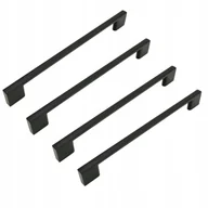 Meble modułowe i akcesoria - 4 x Uchwyt meblowy czarny 192 mm metalowy uchwyt do szuflady do mebli - miniaturka - grafika 1