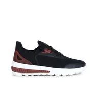 Sneakersy męskie - Męskie Sneakersy GEOX U SPHERICA ACTIF U35BAA-0006K-C0048 – Czarny - miniaturka - grafika 1