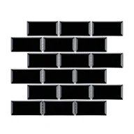 Płytki ceramiczne - Mozaika Metro Black Classic Glossy 28.8x29.2 Artens - miniaturka - grafika 1