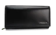 Portfele - Portfel damski klasyczny RFID czarny - miniaturka - grafika 1