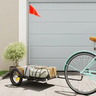 Przyczepki rowerowe - vidaXL Przyczepka rowerowa, czarna, 122x53x28 cm, żelazna - miniaturka - grafika 1