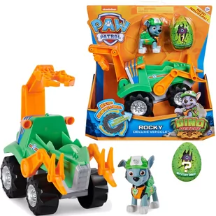 Spin Master Psi Patrol Dino Rescue Rocky + pojazd z niespodzianką 6059525 20126722 - Figurki dla dzieci - miniaturka - grafika 1