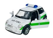 Samochody i pojazdy dla dzieci - WELLY MINI COOPER POLICJA ZIELONY 1:34 SAMOCHÓD NOWY METALOWY MODEL - miniaturka - grafika 1