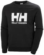 Koszulki sportowe męskie - Męska bluza dresowa nierozpinana bez kaptura Helly Hansen HH Logo Crew Sweat - czarna - HELLY HANSEN - miniaturka - grafika 1