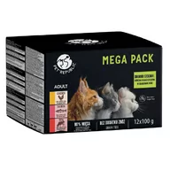 Mokra karma dla kotów - PetRepublic karma mokra dla kota kawałki w delikatnym sosie MIX 3 smaków 12x100g - miniaturka - grafika 1