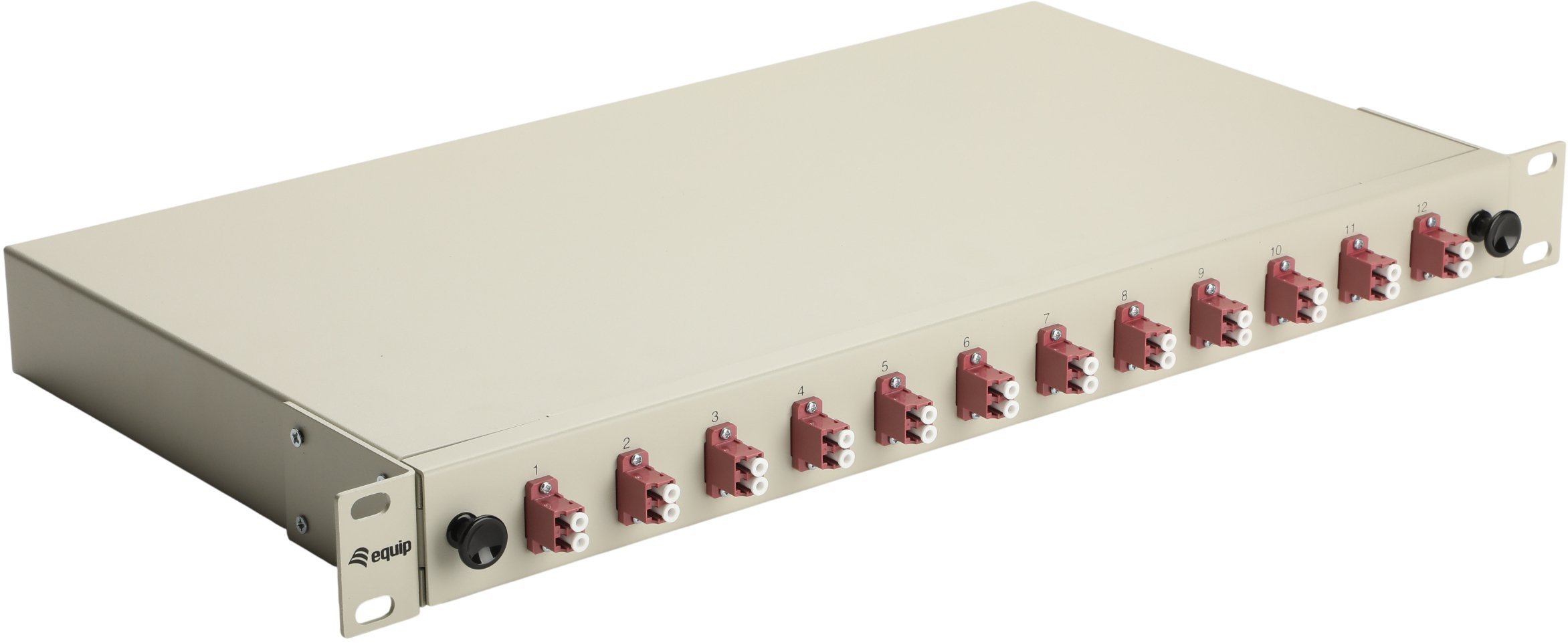Equip Skrzynka światłowodowa 12-Port LC-Duplex OM4 1U kompletny szary 337205