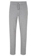 Spodenki męskie - BOSS Męskie spodnie do biegania z logo Cashmere Pants z mieszanki bawełny z dodatkiem kaszmiru, Medium Grey33, L - miniaturka - grafika 1