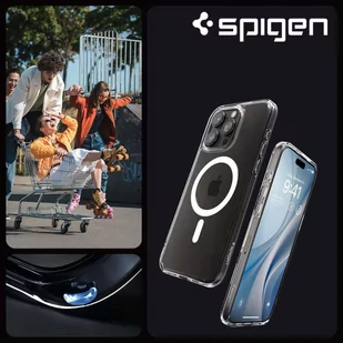 Etui do iPhone 15 Pro Max Spigen Ultra Hybrid MagFit do MagSafe obudowa ochronna na telefon White - Etui i futerały do telefonów - miniaturka - grafika 3