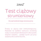 Testy ciążowe i diagnostyczne - TITLIS SPÓŁKA Z OGRANICZONĄ ODPOWIEDZIALNOŚCIĄ ZINIQ Test ciążowy strumieniowy 1 sztuka - miniaturka - grafika 1