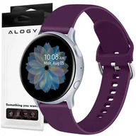 Akcesoria do smartwatchy - ﻿Pasek uniwersalny Alogy Strap z klamrą do smartwatcha 20mm Purple - miniaturka - grafika 1