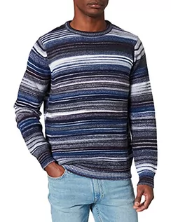 Swetry męskie - bugatti sweter męski, granatowy, M - grafika 1