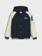 Kurtki i płaszcze dla dziewczynek - Sinsay - Kurtka z kapturem - granatowy - miniaturka - grafika 1