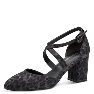 Tamaris Damskie czółenka z paskiem 1-24414-41, Szary leopard, 37 EU - Czółenka - miniaturka - grafika 1