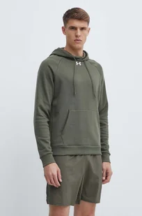 Under Armour bluza męska kolor zielony z kapturem gładka - Bluzy męskie - miniaturka - grafika 1