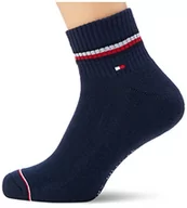 Skarpetki męskie - Tommy Hilfiger Iconic Quarter skarpety męskie (2 sztuki), granatowy, 43-46 EU - miniaturka - grafika 1