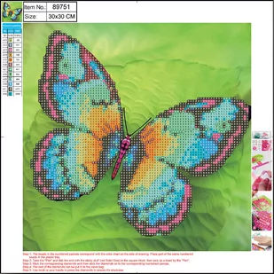 Centrum Mozaika diamentowa 5D. Butterfly 89751 30 x 30 cm - Malowanie po numerach - miniaturka - grafika 1
