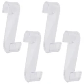 Wieszaki łazienkowe - Koplet haczyków zawieszanych na grzejnik 4 szt przeźroczysty- Yoka - miniaturka - grafika 1