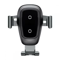 Uchwyty samochodowe do telefonów - Baseus GRAVITY VENT CAR MOUNT WIRELESS CHARGER BLACK - miniaturka - grafika 1