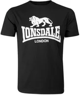 Koszulki męskie - T-shirt LONSDALE LOGO czarny-XXL - miniaturka - grafika 1