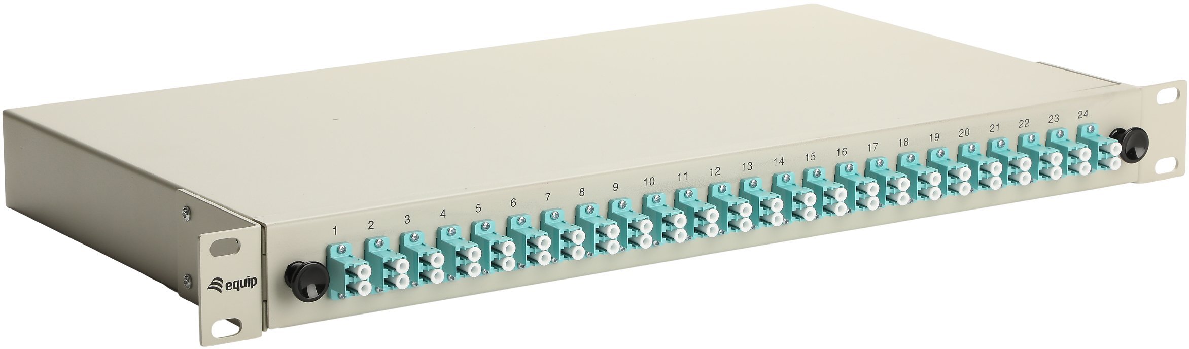 Equip Skrzynka światłowodowa 24-Port LC-Duplex OM3 1U kompletny szary 337213