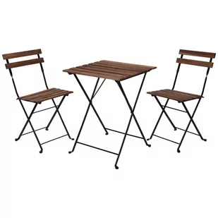 ProGarden Zestaw mebli bistro, 3 szt., czarny - Meble ogrodowe - miniaturka - grafika 1