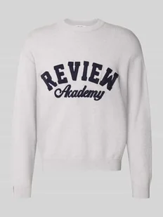 Sweter z dzianiny z prążkowanymi wykończeniami - Swetry męskie - miniaturka - grafika 1