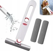 Miotły, szufle, mopy - Mop Przenośny Mini Z Wyciskaczem Szczotka Do Mycia + 2 Wkłady - miniaturka - grafika 1