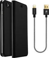Etui i futerały do telefonów - Dux Ducis Etui Dux ducis gold pro IPHONE 7 BOOK CASE WITH CABLE czarny - miniaturka - grafika 1
