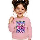 Bluzy dla dziewczynek - BLUZA DZIECIĘCA K-POPOWE ŁOWCZYNIE DEMONÓW HUNTRIX 146-152 BAWEŁNIANA - miniaturka - grafika 1