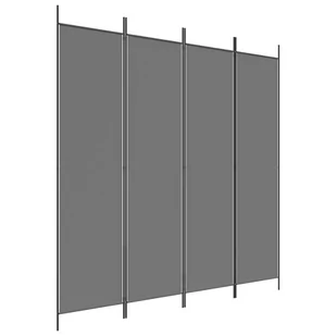 Lumarko Parawan 4-panelowy, antracytowy, 200x200 cm, tkanina! - Parawany - miniaturka - grafika 3