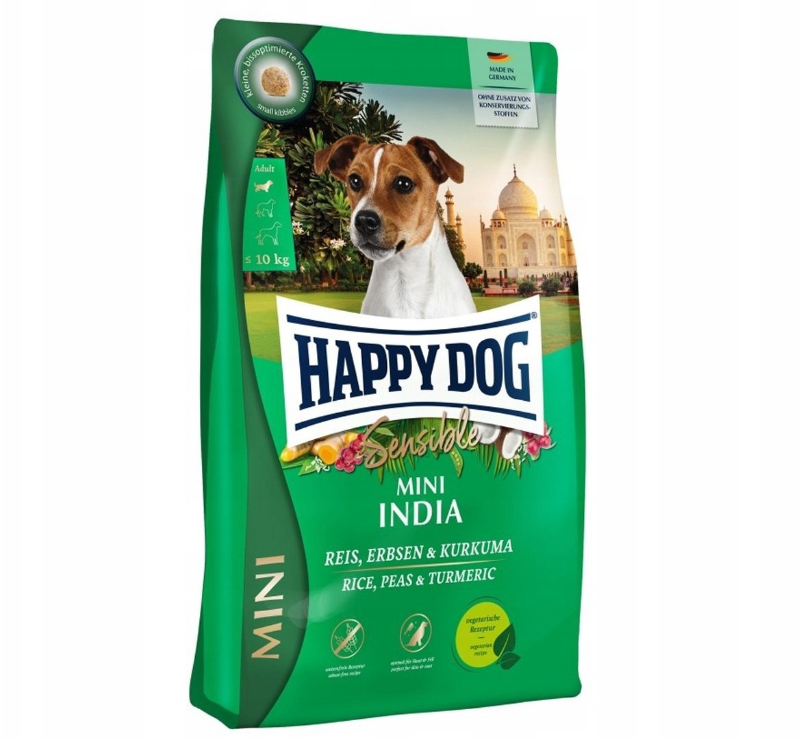 Happy Dog Mini India, karma sucha, dla psa, 300 g, wegetariańska