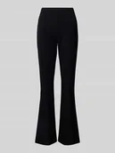 Spodnie damskie - Spodnie dresowe o rozkloszowanym kroju z mieszanki wiskozy model ‘TOC’ - miniaturka - grafika 1