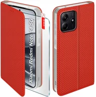 Etui i futerały do telefonów - Etui z klapką do Xiaomi Redmi Note 14 5G Zamykane Czerwone Futerał + Szkło - miniaturka - grafika 1