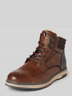 Botki męskie - Kozaki sznurowane z imitacji skóry model ‘OLWIN’ - miniaturka - grafika 1