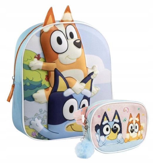 Bluey Plecak Dziecięcy Wycieczki Przedszkola 3D Premium Torebka Na Ramię