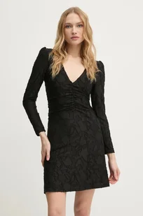 Sisley sukienka kolor czarny mini dopasowana 4TY3LV06N - Sukienki - miniaturka - grafika 1