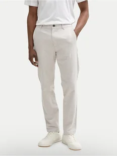 Tom Tailor Denim Spodnie materiałowe 1044843 Beżowy Tapered Fit - Spodnie męskie - miniaturka - grafika 1