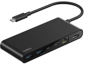 Huby USB - Belkin CONNECT USB-C 8-in-1 Hub Dual USB-C Ports schw.INC024hqBK - miniaturka - grafika 1