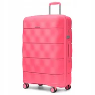 Walizki - PUCCINI Walizka Duża Podróżna Lekka Polipropylenowa PP Różowa PP026A-9C - miniaturka - grafika 1