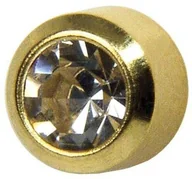 Piercing - Kolczyki - studex plus - mini line - brylant w oprawie - złoto - miniaturka - grafika 1