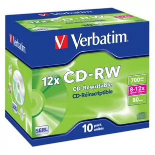 Verbatim Dysk CD-RW 700MB/80 min 8-12x 10 szt 43148) - Nośniki danych - miniaturka - grafika 1