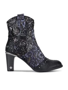 Mustang Botki 1335-505 Czarny - Botki damskie - miniaturka - grafika 1