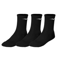 Skarpetki damskie - Skarpety Do Biegania Mizuno Training Socks 3P | Black Rozmiary S - miniaturka - grafika 1