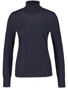 Gerry Weber Damski sweter z golfem z dzianiny, długi rękaw, szerokie prążkowane ściągacze, sweter z długim rękawem, okrągły dekolt, golf, jednokolorowy, melanżowy, grantowy, 44 - Swetry damskie - miniaturka - grafika 1