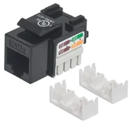 Pozostałe akcesoria sieciowe - Intellinet Moduł Keystone RJ45 UTP Cat.5e Czarny Punch-Down - miniaturka - grafika 1