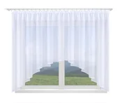 Firany - FIRANA GOTOWA 600X120, ŁUK, BIAŁY WOAL, LAMÓWKA - miniaturka - grafika 1