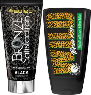 Soleo Black Bronzer Satisfaction + Wild Tan Bronzer Gratis - Balsamy i kremy do opalania - miniaturka - grafika 1