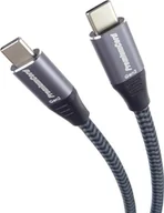 Kable USB - Kabel USB PremiumCord PREMIUMCORD USB-C kabel (USB 3.2 Gen2x2, 5A, 100W, 20Gbit/s) 3m, Šedá - miniaturka - grafika 1